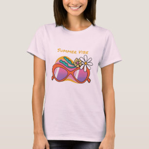 T-shirt été bienvenue   Typographie des lunettes d