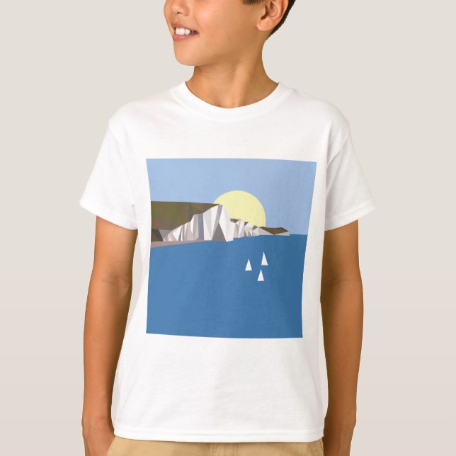 T-shirt Été blanc de falaises (Devant)