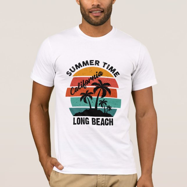 T-shirt Été Californie Long Beach (Devant)