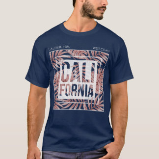 T-shirt Été Californien Forever - Feuilles Tropicales