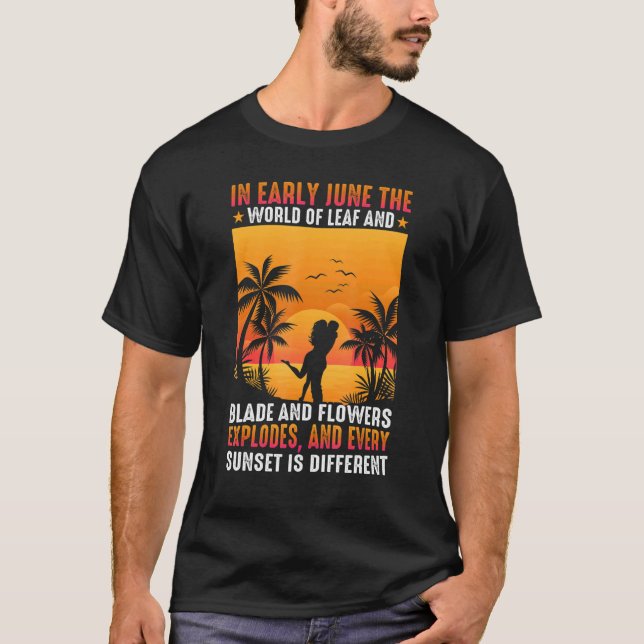T-shirt Été Chaque Coucher De Soleil Est Différent Vacance (Devant)