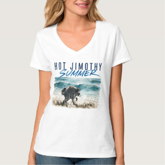 T-shirt Été chaud Jimothy Raccoon de plage drôle Vintage