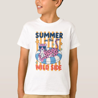 T-shirt Été côté sauvage Design de flotteur pour piscine L