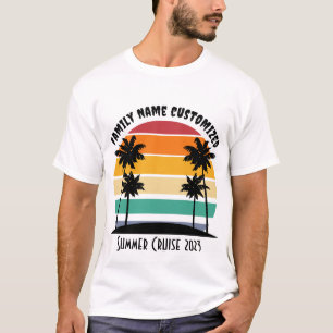 T-shirt été customisé Summer Sunset Beach Palm
