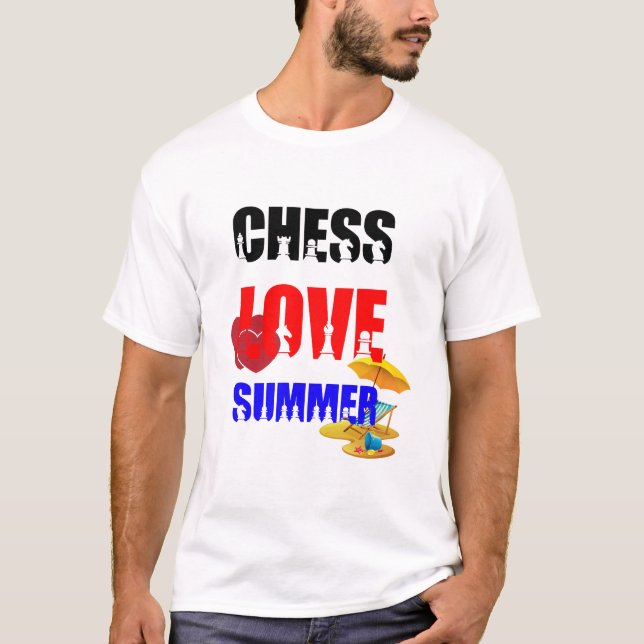 T-shirt Été d'amour des échecs (Devant)