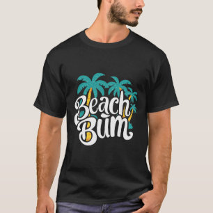 T-shirt Été de fainéant de plage Sable Océan Vibes Et Vagu