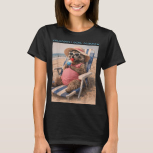 T-shirt Été de fille enceinte Annonce de bébé drôle