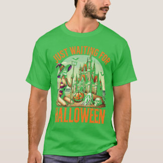 T-shirt Été de squelette attendant juste Halloween Summerw