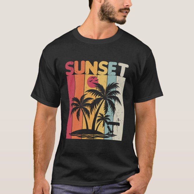 T-shirt Été du coucher du soleil (Devant)