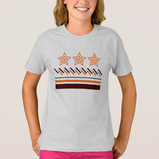 T-shirt Été Enfants Trois Étoiles (Devant)