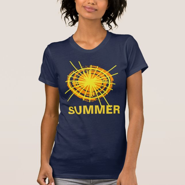 T-shirt Été Ensoleillé Drôle personnalisable (Devant)