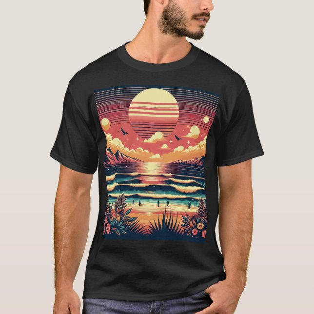 T-shirt été et mer (Devant)
