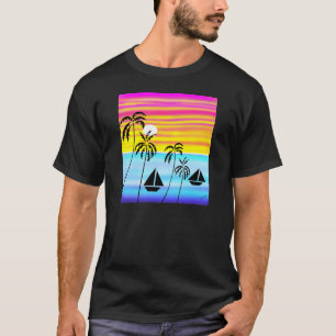 T-shirt Eté et vacances, Coucher de soleil tropical