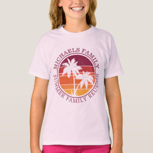 T-shirt Été Famille Vacances Coucher de soleil Palm Tree m