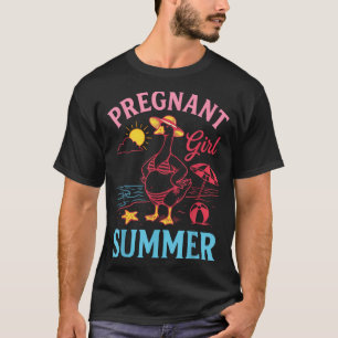 T-shirt Été Fille Enceinte Annonce Bébé Drôle Oie