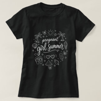 T-shirt Été Fille Enceinte  Annonce de Bébé Drôle