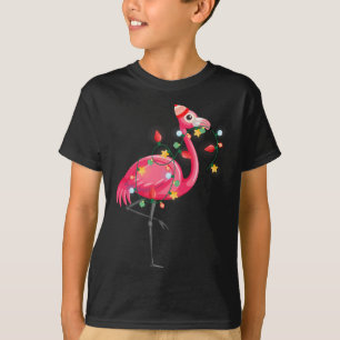 T-shirt Été Hawaïen Tropical Flamant Drôle de Noël 