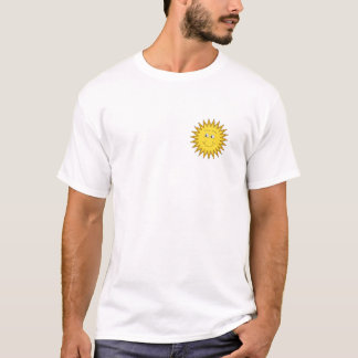 T-shirt Été jaune Sun avec un visage heureux
