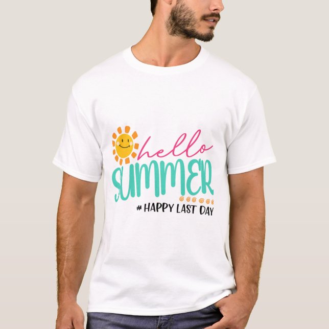 T-shirt Été Joyeux Dernier jour (Devant)