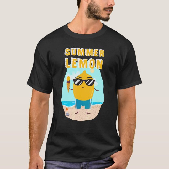 T-shirt Été Lemon Cute Fruit Life Beach (Devant)