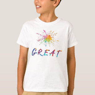 T-shirt Été mignon Multicolor Splash Bébé & Enfants