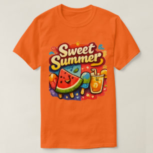 T-Shirt Été Pastèque Tee Graphique Fruit