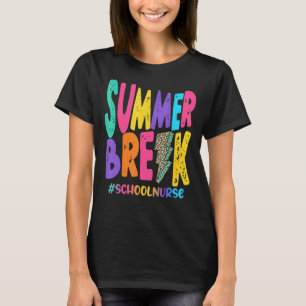 T-shirt Été Pause École Infirmière Vie Été Vacances Hol