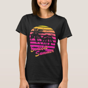 T-shirt Été rétro des années 80 Vaporwave Tropical Endless