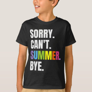 T-shirt Été rétro drôle de vacances désolé ne peut pas été
