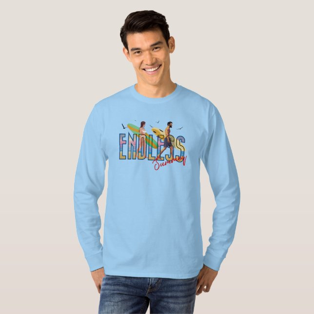 T-shirt Été sans fin | Hommes Long Sleeve (Devant entier)