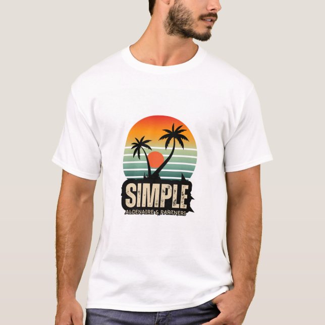 T-shirt été simple Palm Tree" (Devant)