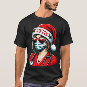 T-shirt Été Soins infirmiers Tropical Noël 2024 Tee