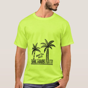 T-shirt Été Soleil et mer - "SALUDOS" - Décor de palme