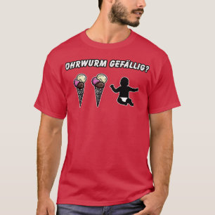T-shirt Été Soleil Musique Ice Oreille Oreille Drôle Dit B