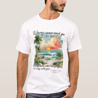 T-shirt Été tropical motivant sur une île