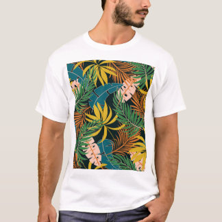 T-shirt Été Tropical Plante brillant Motif