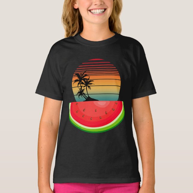T-shirt Eté Vibes Sunset Watermelon (Devant)