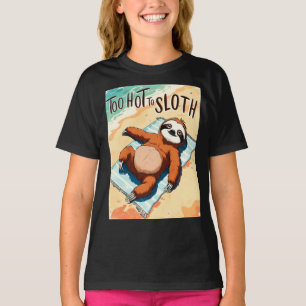 T-shirt Été Vintage Plage Paresseux Paresseux