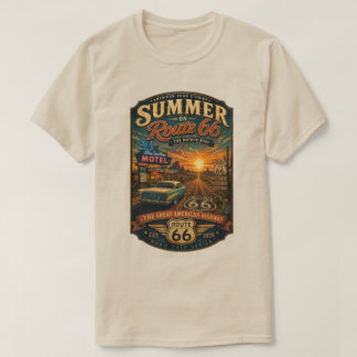 T-shirt Été vintage sur la route 66