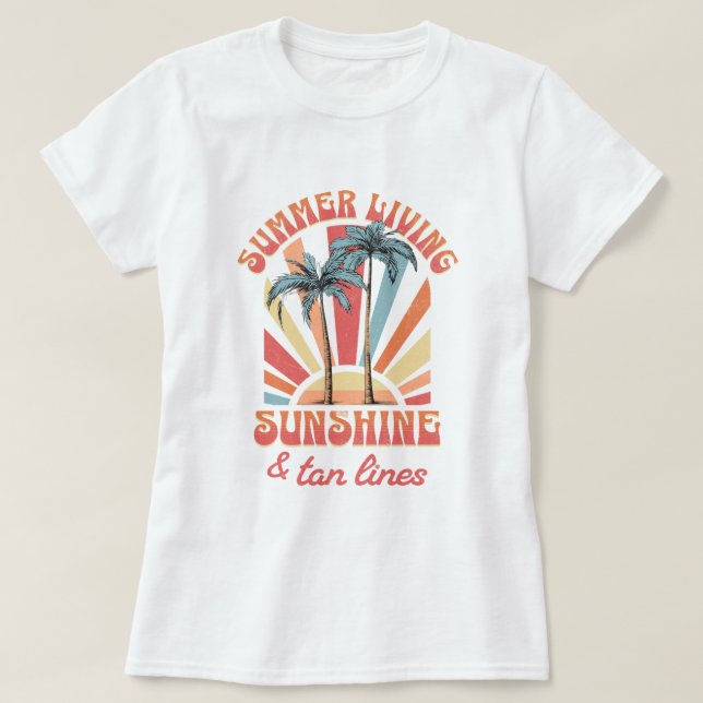 T-shirt "ÉTÉ VIVANT SOLEIL & traces de bronzage"  (Design devant)