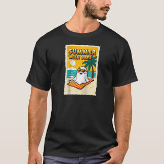 T-shirt Été Ween Vibes Ghost Beach Fun Halloween TeeSum