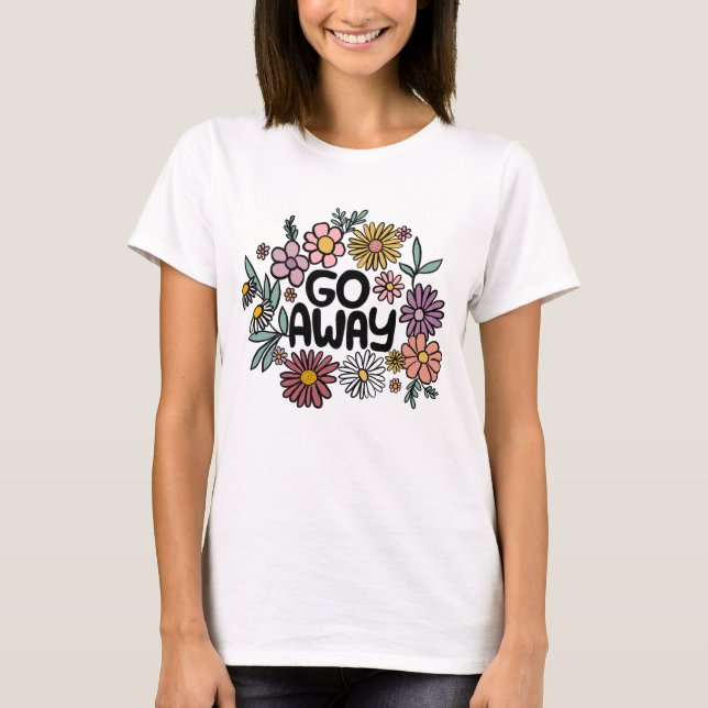 T-shirt ÉTEINDRE Funny Floral mignon Daisy Daisy Dessin À  (Devant)