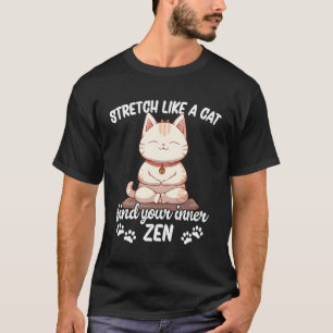 T-shirt Étendez Comme Un Chat De Yoga