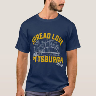 T-shirt Étendre l'amour C'est la voie Pittsburgh
