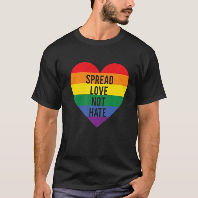 T-shirt Étendre L'Amour Ne Hait Pas Lgbt Bisexual Queer Ga (Devant)