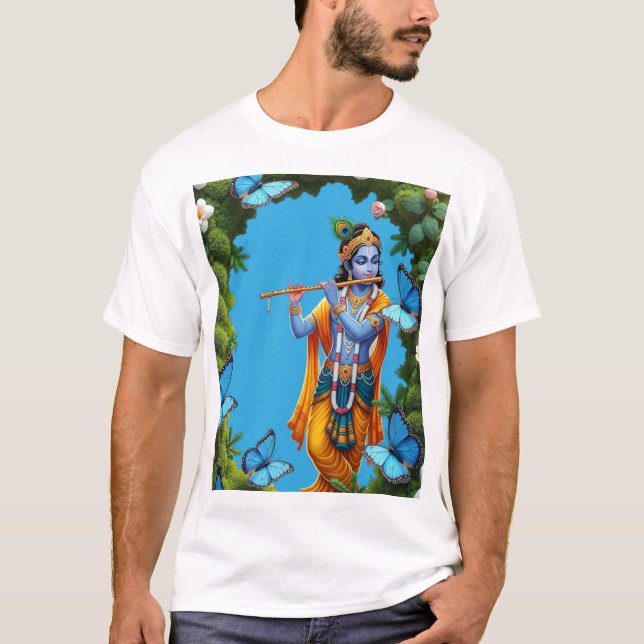 T-shirt Étendre L'Amour, Vivre Comme Krishna - La Sagesse  (Devant)