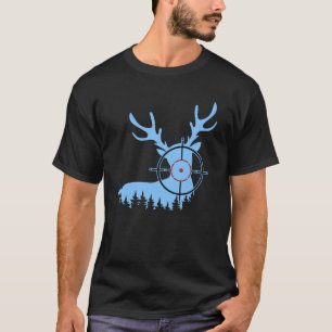 T-shirt Étendue de chasse au cerf silhouette Croix de vi