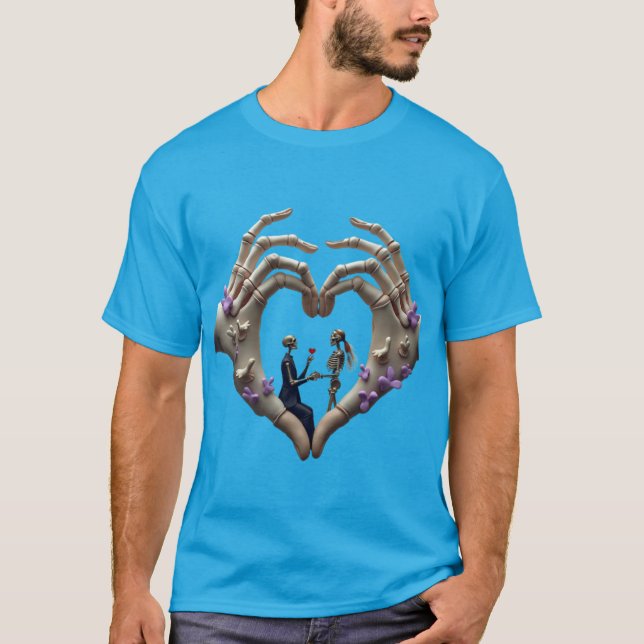 T-shirt Eternal Love | Gothic Skeleton Romance  (Devant)