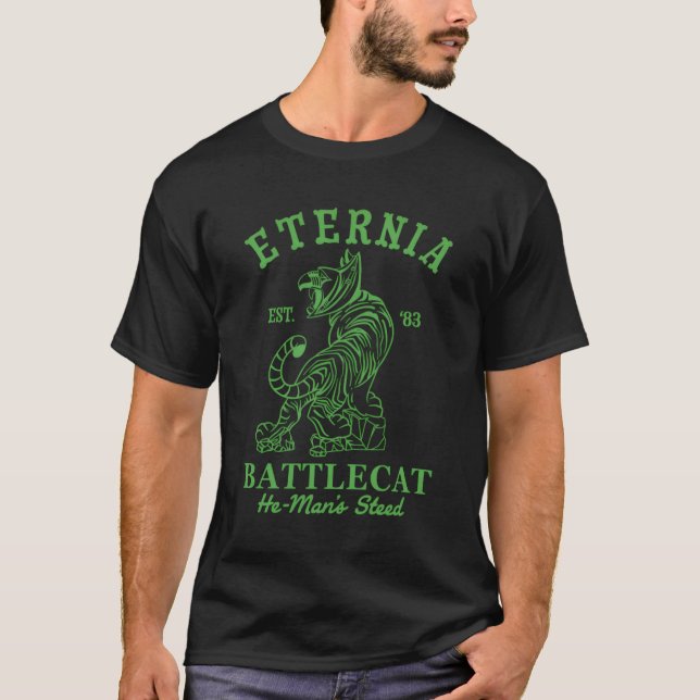 T-shirt Eternia Battle Cat He Man Toy 1980 (Devant)
