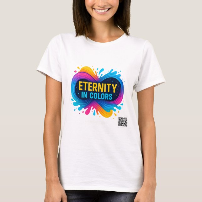 T-shirt Eternité dans les couleurs Vibrant Infinity Artwor (Devant)